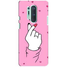 Чехол с принтом для OnePlus 8 Pro (AlphaPrint - Знак сердечка) – Знак Love