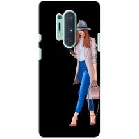 Чехол с картинкой Модные Девчонки OnePlus 8 Pro (Девушка со смартфоном)