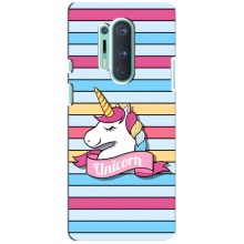 Чехол для ВанПлас 8 Про - (Единорожки - Новинки) (AlphaPrint) (Unicorn)