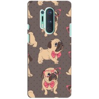 Чехол (ТПУ) Милые собачки для OnePlus 8 Pro – Собачки Мопсики