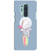 Чехол Unicorn на OnePlus 8 Pro – Единорог космонавт