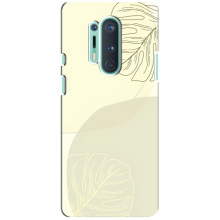 Чохол квітковий дизайн для OnePlus 8 Pro – Зелений фон