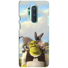 Чехол с мультфильмом Шрек на OnePlus 8 Pro – Шрек и осел