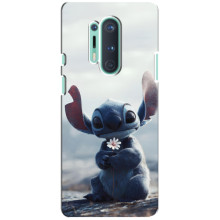 Чохол з малюнком Стіч для OnePlus 8 Pro – Стіч з квіткою