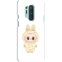 Чохол з принтом Лабубу для OnePlus 8 Pro – Бежевий Лабубу