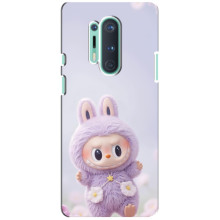 Чохол з принтом Лабубу для OnePlus 8 Pro – Фіолетовий Лабубу
