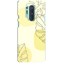 Силиконовый чехол с принтом в цветах на OnePlus 8 Pro