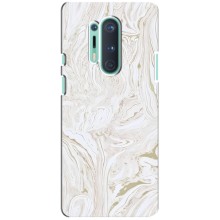 Мраморный чехол на OnePlus 8 Pro (VPrint) (Белый мрамор)