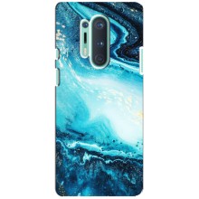 Мраморный чехол на OnePlus 8 Pro (VPrint) (Голубой мрамор)