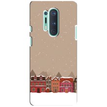 Новогодние, Праздничные Чехлы для OnePlus 8 Pro - 2024 год (Зимний город)