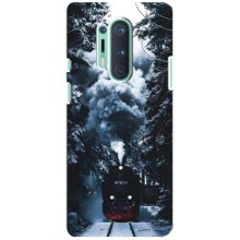 Новогодние, Праздничные Чехлы для OnePlus 8 Pro - 2024 год (Зимний поезд)