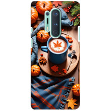 Чохол з унікальним дизайном 'Осінь з кавою' для OnePlus 8 Pro – Кава і гарбузики