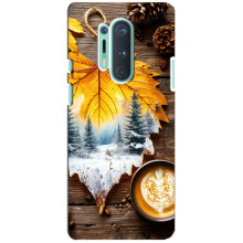 Чохол з унікальним дизайном 'Осінь з кавою' для OnePlus 8 Pro – Осінньо-зимове кава