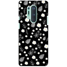 Чохли з тематикою "КВІТИ" на OnePlus 8 Pro (цвітіння на чорному)