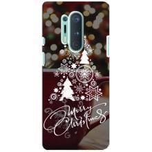 Рождественские Чехлы для OnePlus 8 Pro (VPrint) (Елочка узорная)