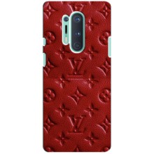 Текстурный Чехол Louis Vuitton для ВанПлас 8 Про (Красный ЛВ)