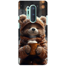 Друкований чохол 'Звірята з кавою' для OnePlus 8 Pro – Мішка з кавою