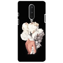 Чехлы (ART) Цветы на OnePlus 8 (VPrint) (Белые цветы)