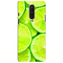 Чехлы с Фруктами для OnePlus 8 (VPrint) (Лайм)