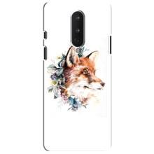 Чехлы с картинкой Лисички для OnePlus 8 (VPrint) (Лисичка в цветочках)