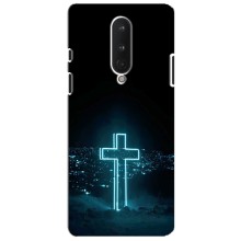 Чехол для OnePlus 8 (AlphaPrint) - (Христианские) – Крест и город