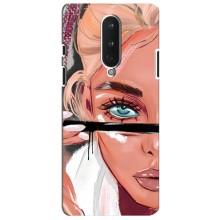 Чехол с печатью для OnePlus 8 - (Мода) (AlphaPrint) (Макияж)