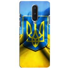 Чехол с картинкой (Патриотический ГЕРБ) на OnePlus 8 (Герб и Флаг Украины)