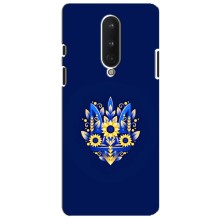 Чохол з картинкою (Патріотичний ГЕРБ) на OnePlus 8 – Герб в квітах