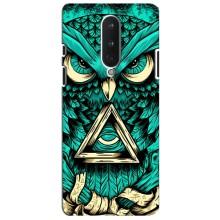 Чехол с птицами на OnePlus 8 (VPrint) (Сова с глазом)