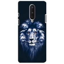 Чехол со Львом для OnePlus 8 (VPrint) (Синий Лев)
