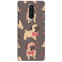 Чехол (ТПУ) Милые собачки для OnePlus 8 (Собачки Мопсики)