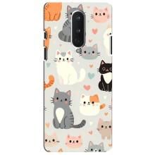 Чехол с рисунком кот на OnePlus 8 – Коллаж котов