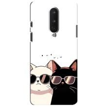 Чехол с рисунком кот на OnePlus 8 – Коты в очках