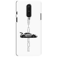 Чехол с авто Порше для OnePlus 8 – белый Порше