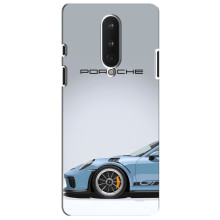 Чехол с авто Порше для OnePlus 8 – Голубой Порше