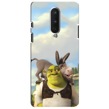 Чехол с мультфильмом Шрек на OnePlus 8 – Шрек и осел