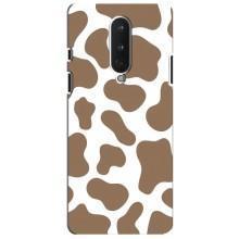 Чехол с принтом коровы на ВанПлас 8 – Коричневый принт