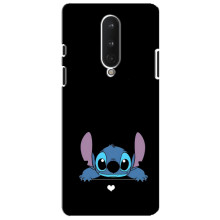 Чехол с принтом Стич на OnePlus 8 – Стич на черном