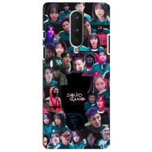Чехол Гра в кальмара для OnePlus 8 – Коллаж игры кальмара