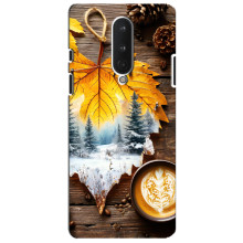 Чехол с уникальным дизайном «Осень с кофе» для OnePlus 8 – Осенне-зимнее кофе