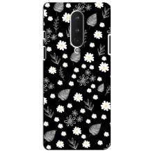 Чохли з тематикою "КВІТИ" на OnePlus 8 (цвітіння на чорному)