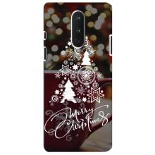 Рождественские Чехлы для OnePlus 8 (VPrint) (Елочка узорная)
