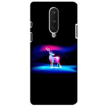 Силиконовый бампер с картинкой животных для OnePlus 8 (Яркий олень)
