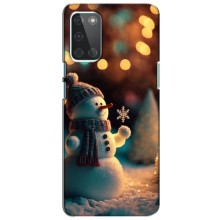 Чехлы на Новый Год OnePlus 8T – Снеговик праздничный