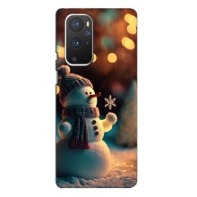 Чехлы на Новый Год OnePlus 9 Pro (Снеговик праздничный)
