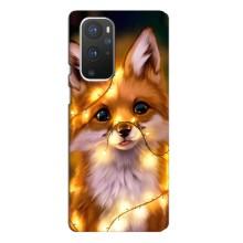 Чехлы с картинкой Лисички для OnePlus 9 Pro (VPrint) (Лисичка в гирляндах)