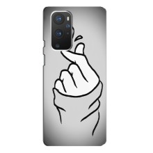 Чехол с принтом для OnePlus 9 Pro (AlphaPrint - Знак сердечка) – Значок Love