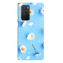 Чохол з Квітами для OnePlus 9 Pro (ромашки на блакитному)