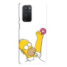 Чехол с Симпсонами для OnePlus 9 Pro (VPrint) (Гомер с пончиком)