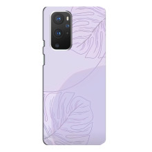 Чохол квітковий дизайн для OnePlus 9 Pro – Монстера фіолетова